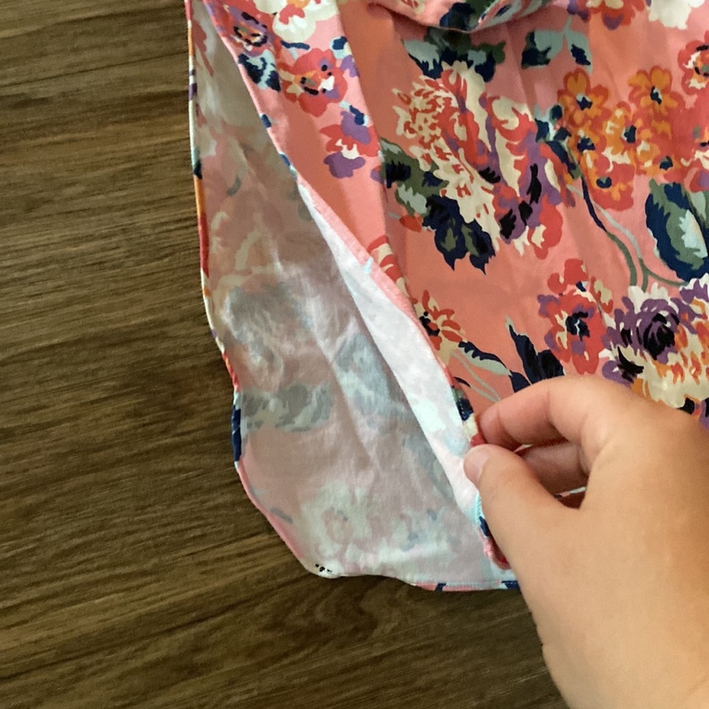 Zara Blogger favorite pink floral tie waist midi dress size S retro shirt dress - Picture 4 of 9